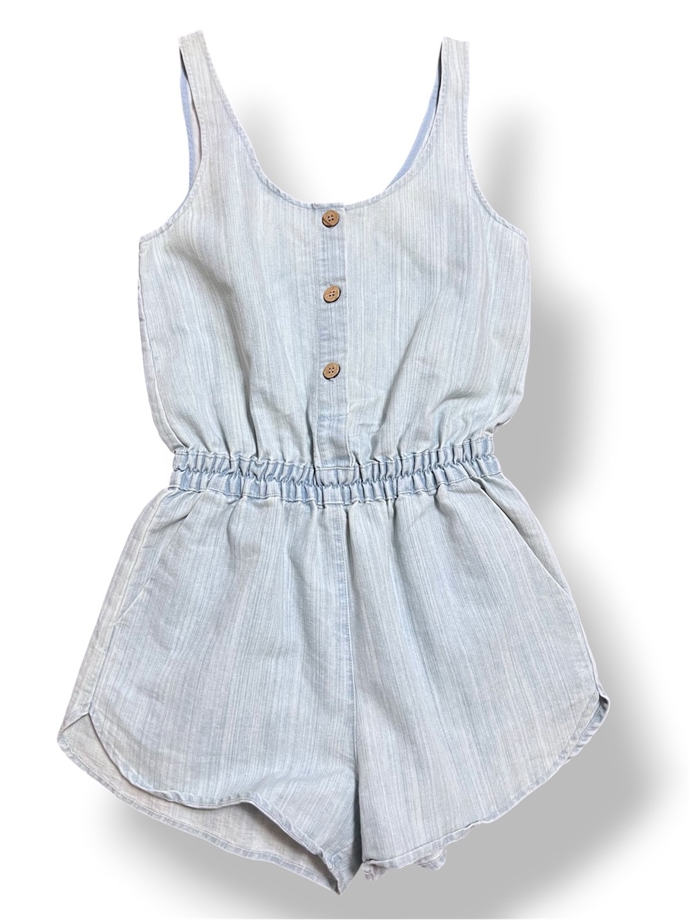 Sparkle & Fade Light Blue Girls' Sleeveless Romper